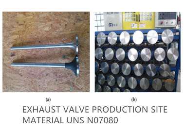Leghe della valvola di scarico di UNS N07080 per la valvola di scarico del motore a combustione interna di alto potere